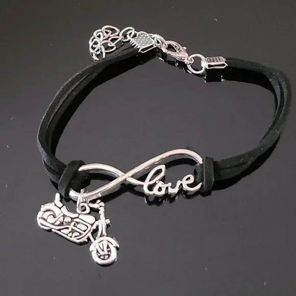 Black Motorcycle lovers bracelet-Rare unisex bracelet - Picture 2 of 3